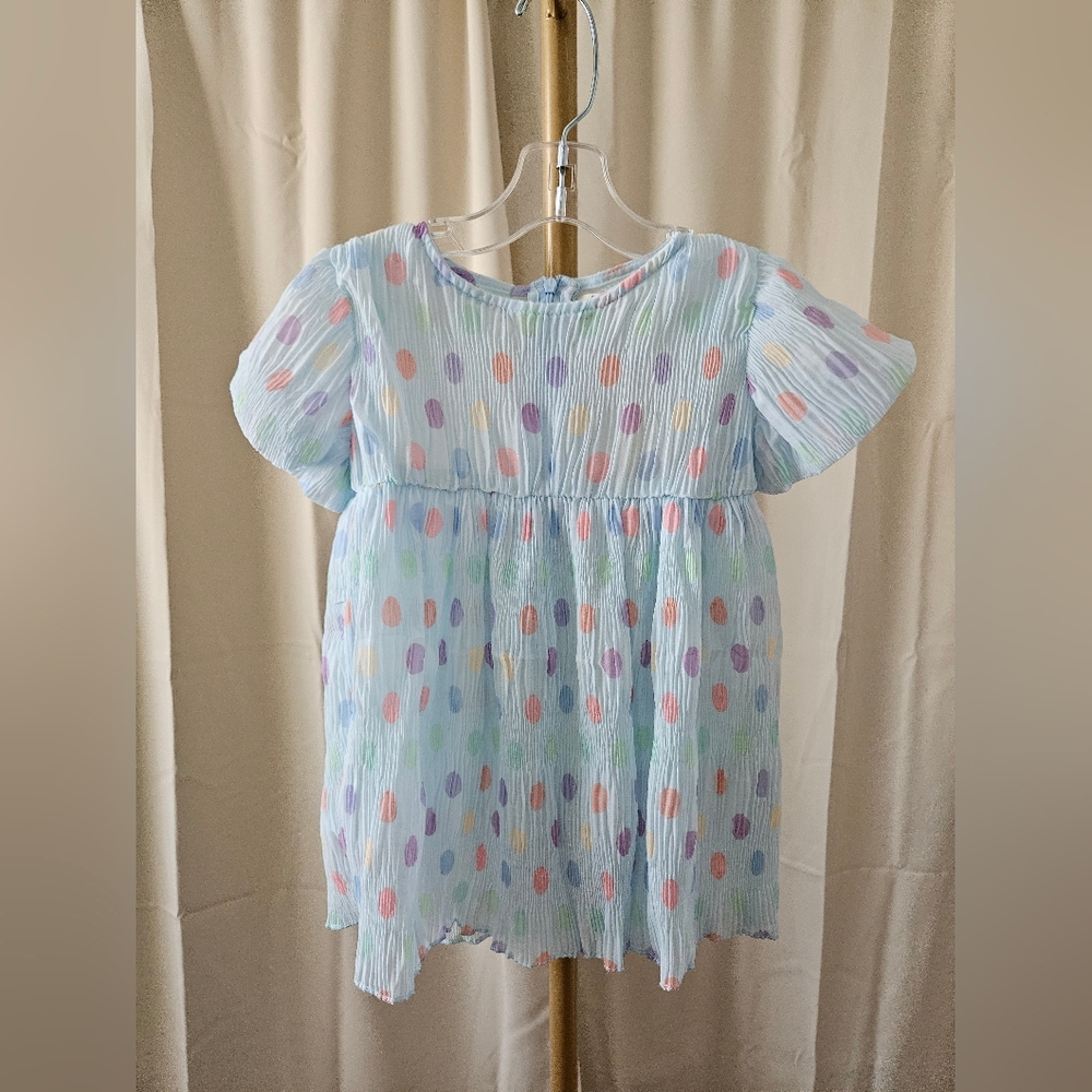 Doe a Dear Pastel Polka Dot Chiffon Dress